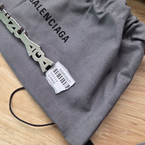 Balenciaga Silver Keychain Key Ring - Picture 11 of 16
